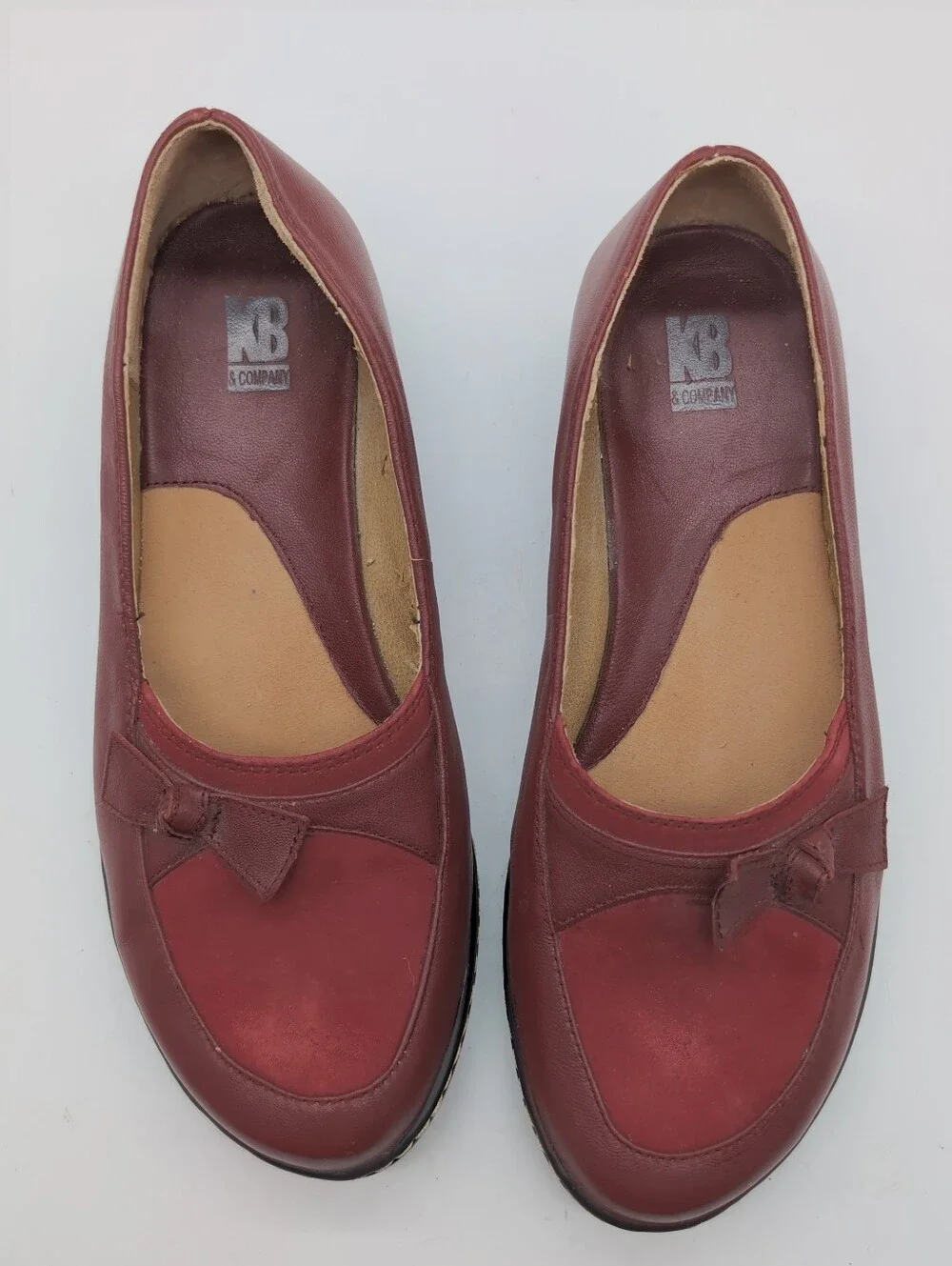 KB & Company Leather Upper Slip-On Wedge Loafers – Women’s Size 7M
